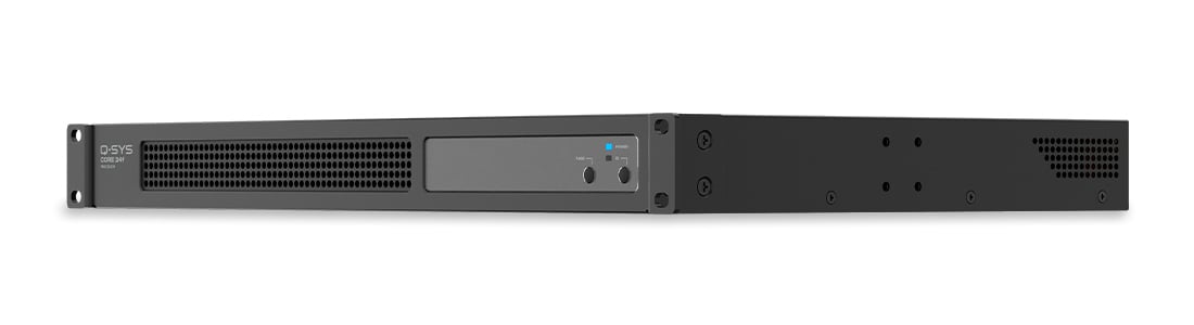 Q-SYS Core 24f의 왼쪽 구도 이미지