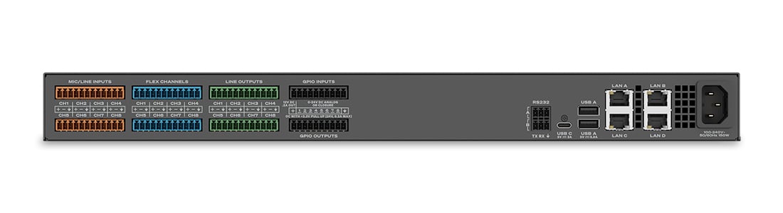 Q-SYS Core 24f 후면 이미지