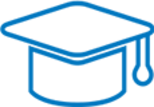 졸업 모자의 아이콘