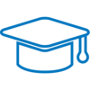 졸업 모자의 아이콘