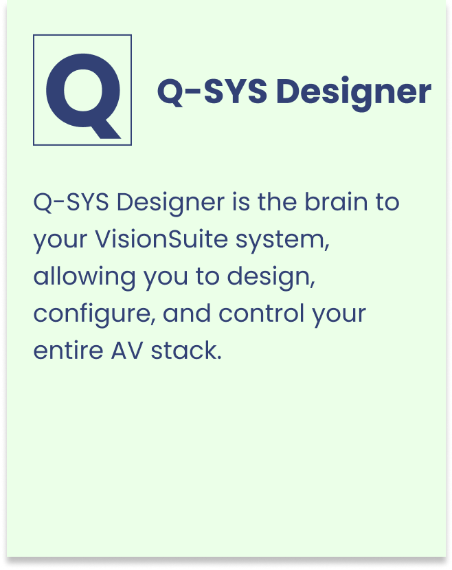 Q-SYS 디자이너 정의