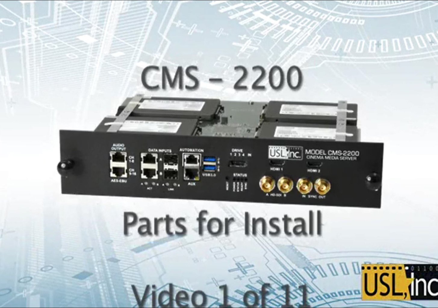 CMS-2200 시스템 및 설정용 비디오 섬네일