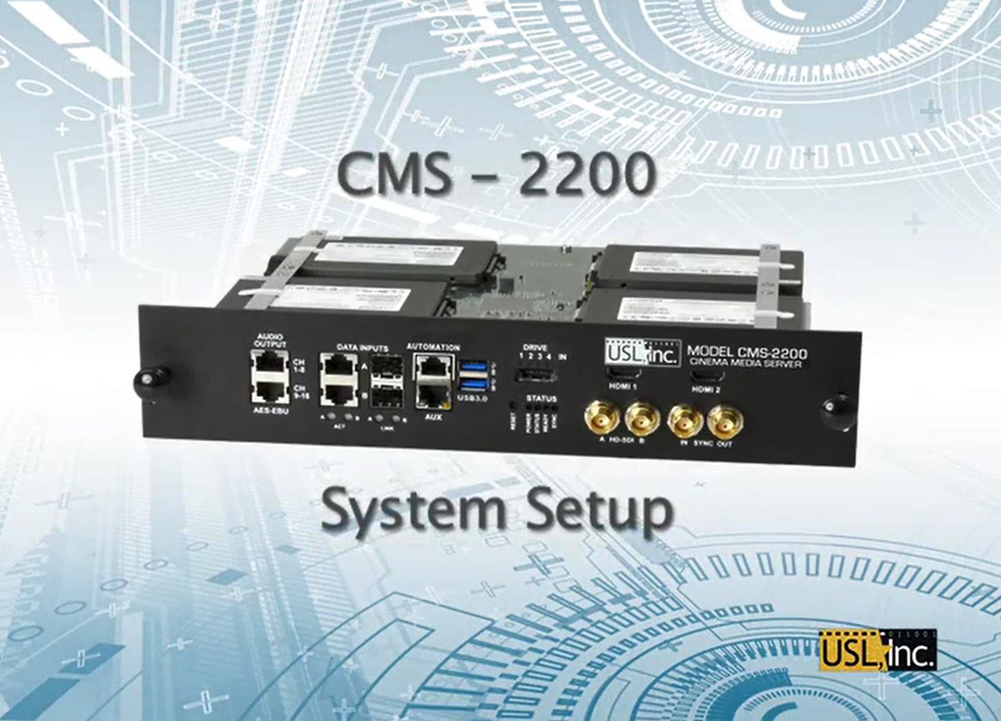 CMS-2200 시스템 설정용 비디오 썸네일