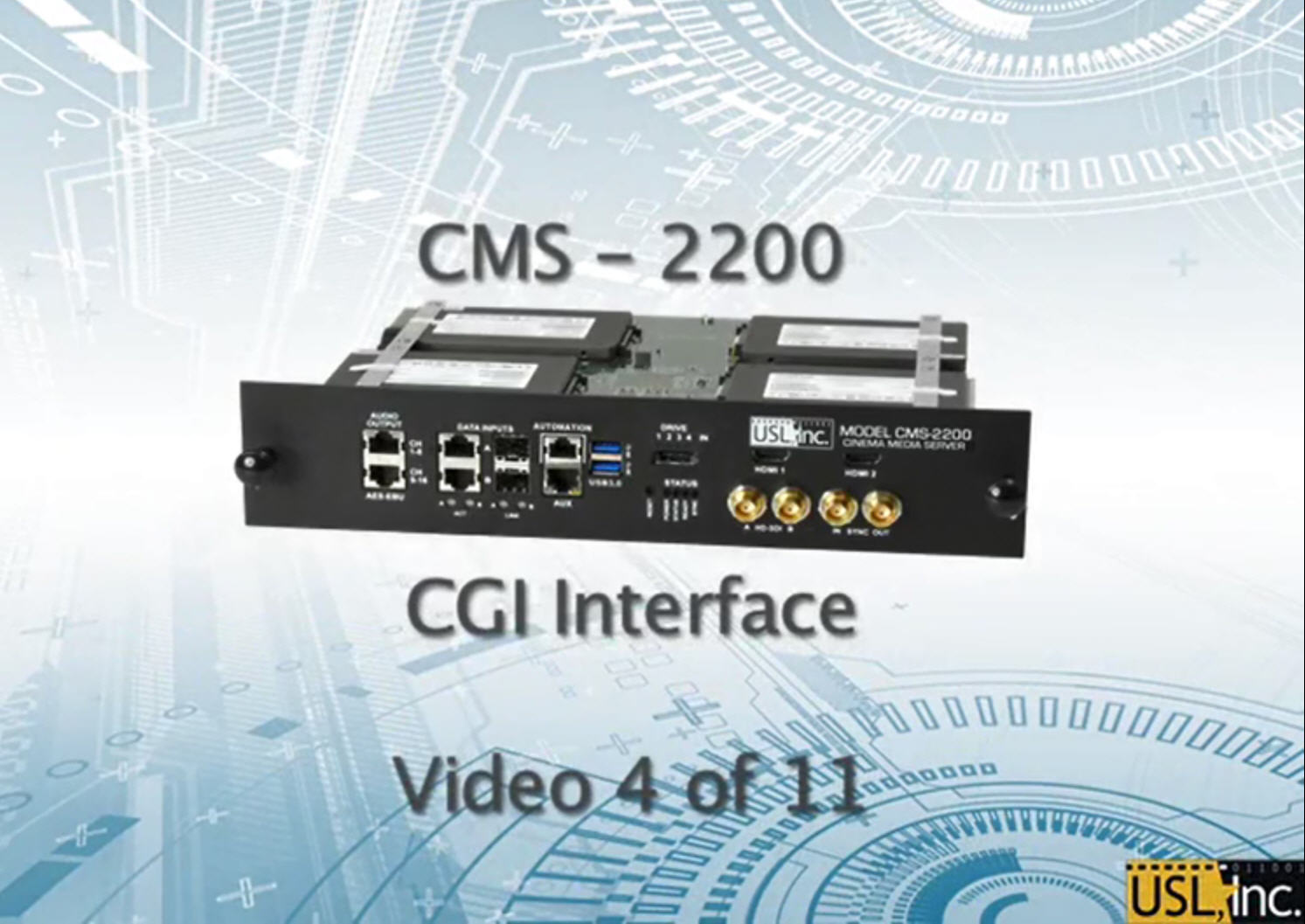 CMS-2200 CGI 인터페이스용 비디오 썸네일