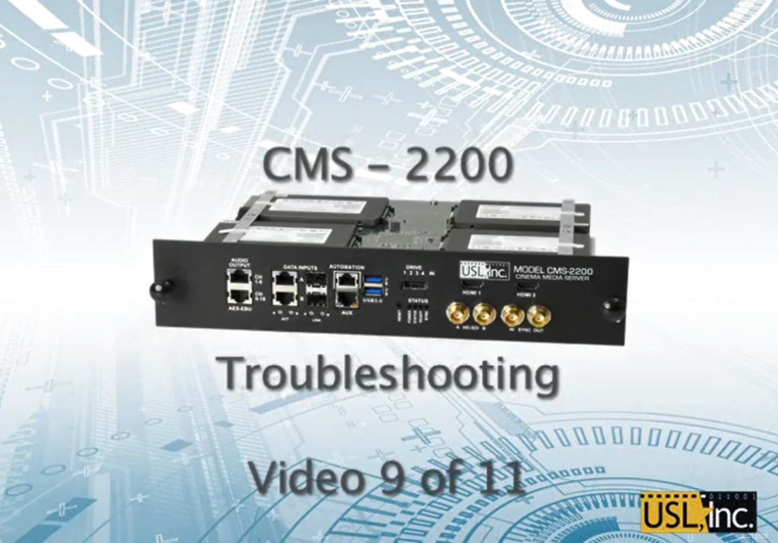 CMS-2200 문제 해결을 위한 비디오 썸네일