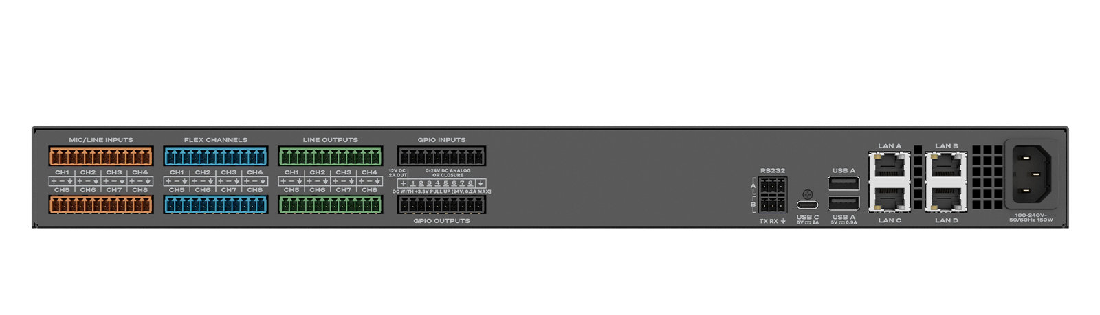 Q-SYS Core 24f 후면 이미지