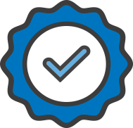 내부에 확인 표시가 있는 기어 그림