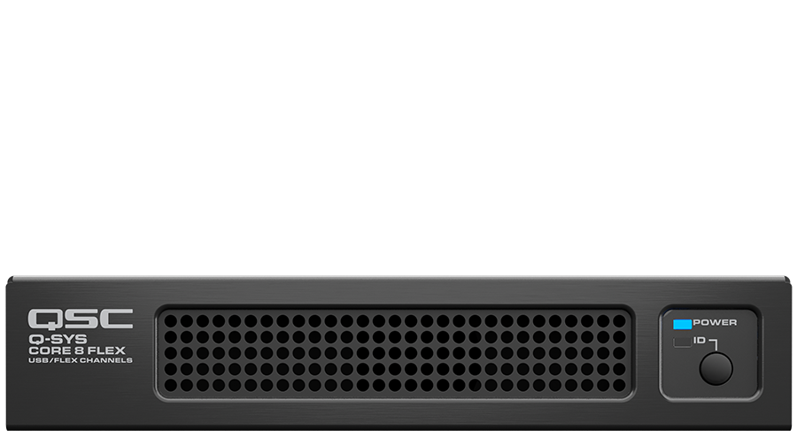 Q-SYS Core 8 Flex의 전면도