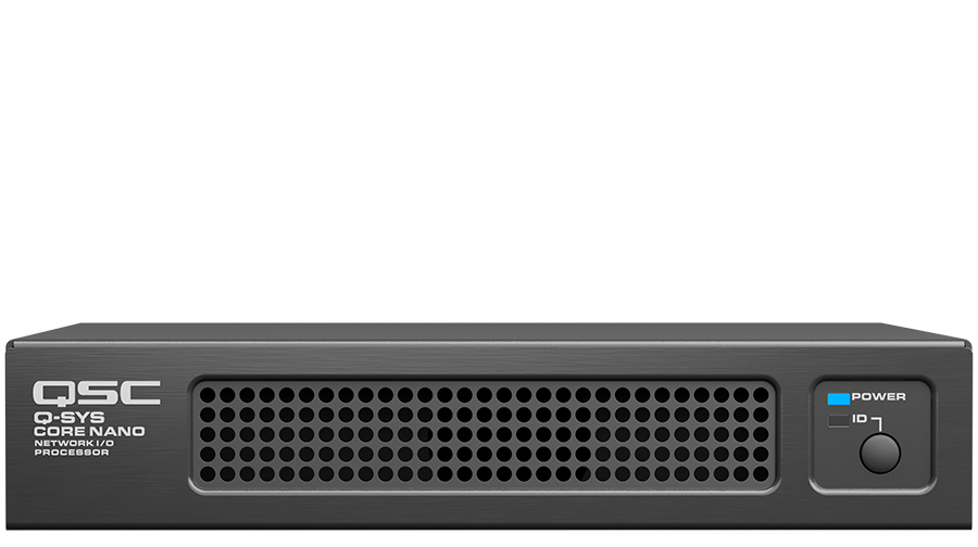 Q-SYS Core Nano의 전면도