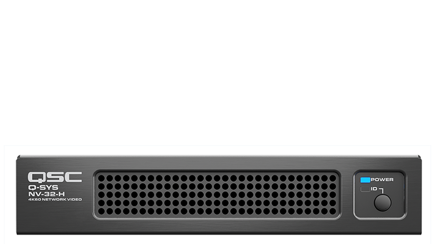 Q-SYS NV-32-H의 전면도