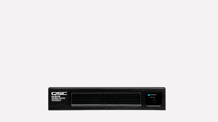 Q-SYS Core Nano의 전면도