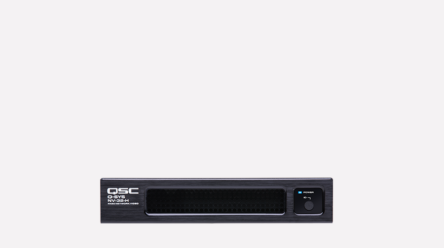Q-SYS NV-32-H의 전면도
