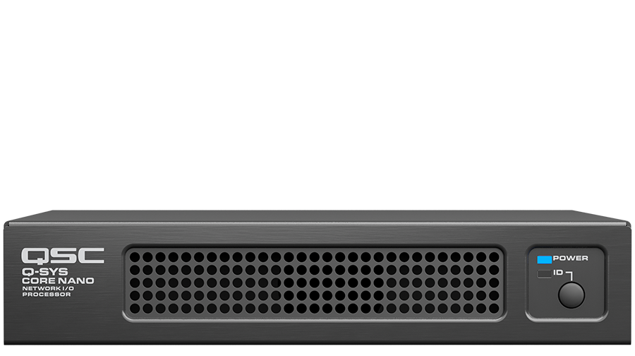 Q-SYS Core Nano의 전면도