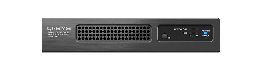 SPA-Qf 60x2 네트워크 앰프의 전면 이미지