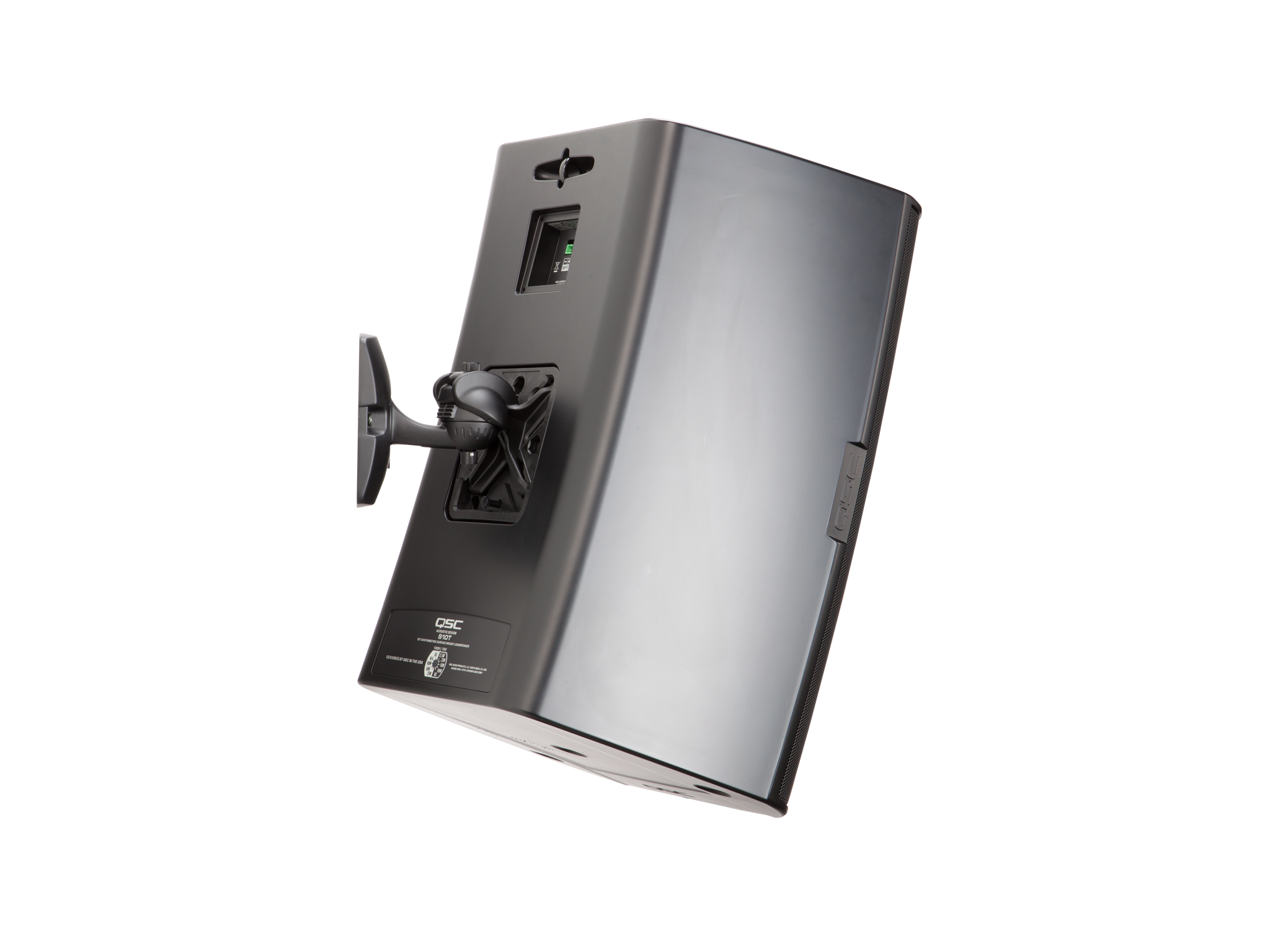 그릴과 X-마운트가 있는 블랙 AD-S10T 라우드스피커 후면 이미지