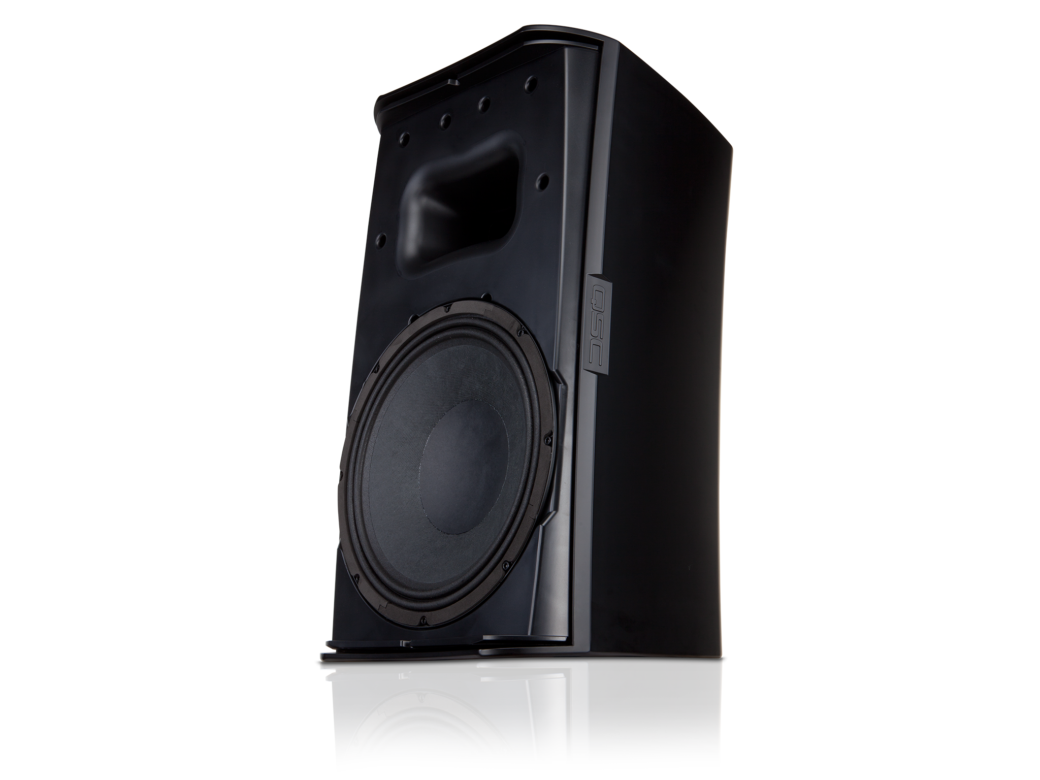 전면 좌측 각도 1 검정색 AD 이미지 - 그릴이 없는 S112sw 라우드스피커