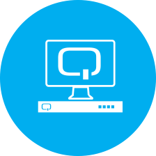 하드웨어 장치 상단에 큰 Q가 표시되는 화면의 아이콘