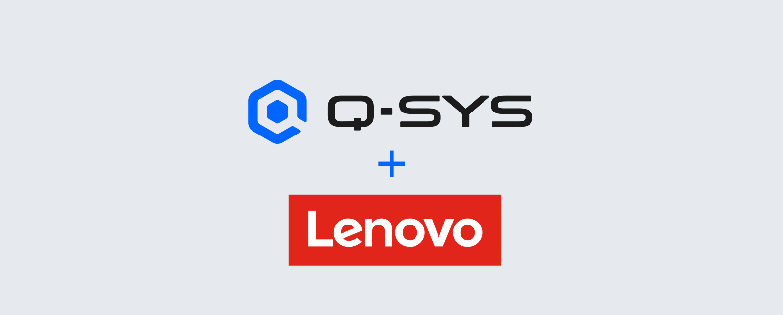 Q-SYS 및 Lenovo 로고