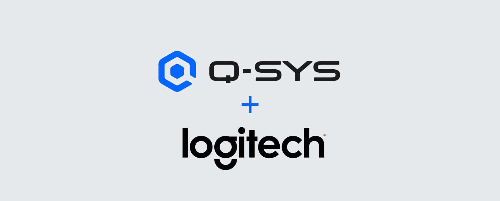 Q-SYS 및 Logitech 로고